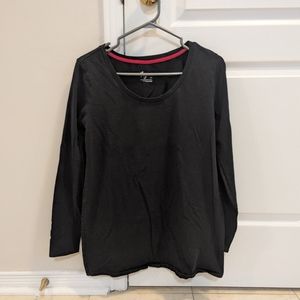Thyme Maternity, black long sleeve shirt
